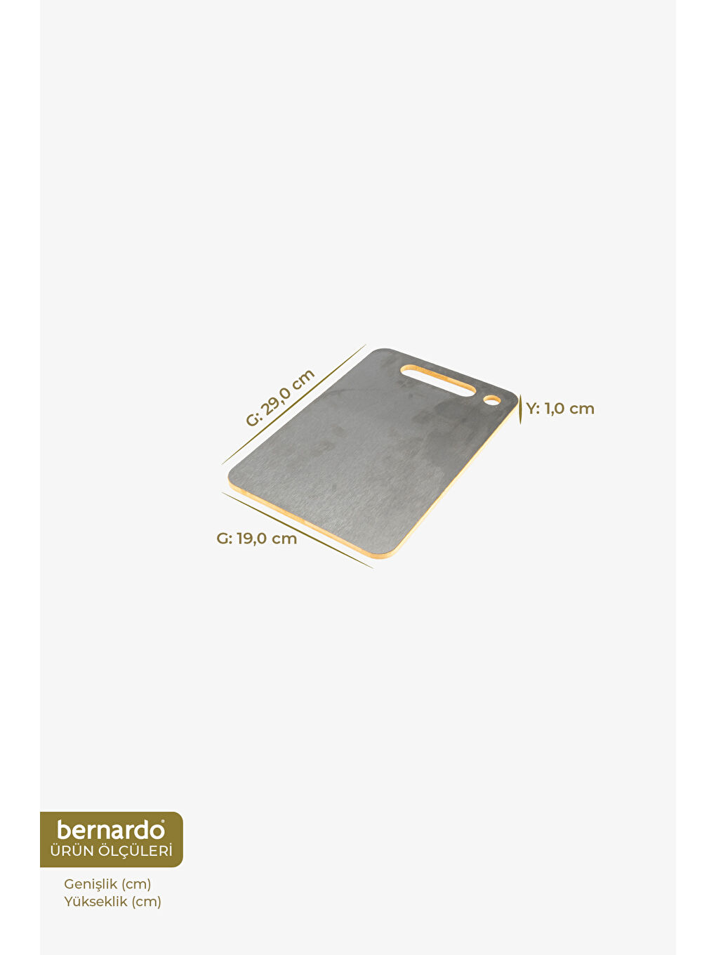 Kahverengi Stalura Çift Taraflı Kesme Tahtası Orta-1