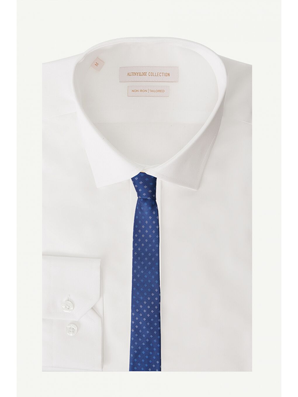 Erkek Lacivert Desenli Klasik Su Geçirmez Nano Kravat-2
