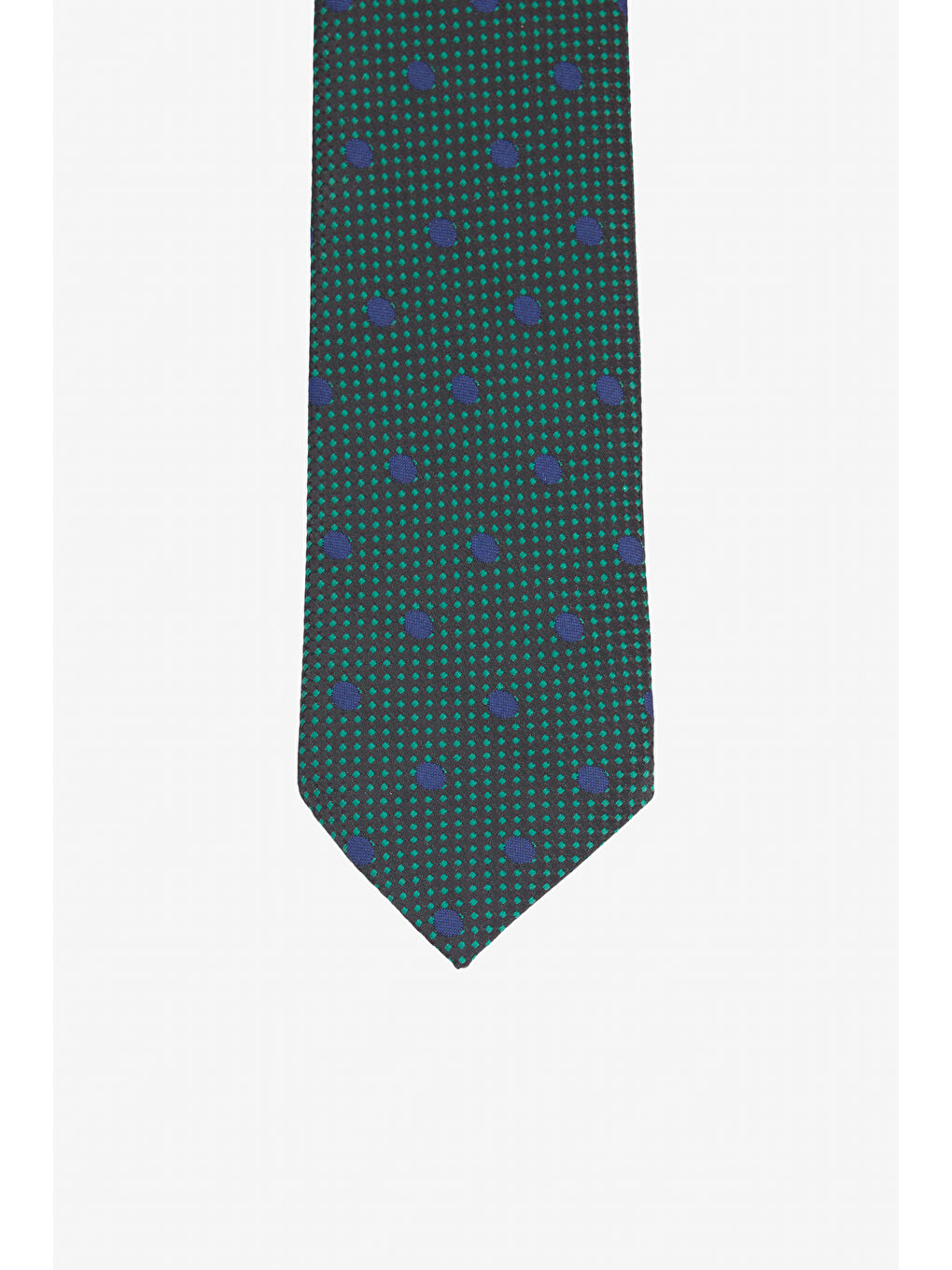 Erkek Yeşil-Mavi Desenli Klasik Kravat-1