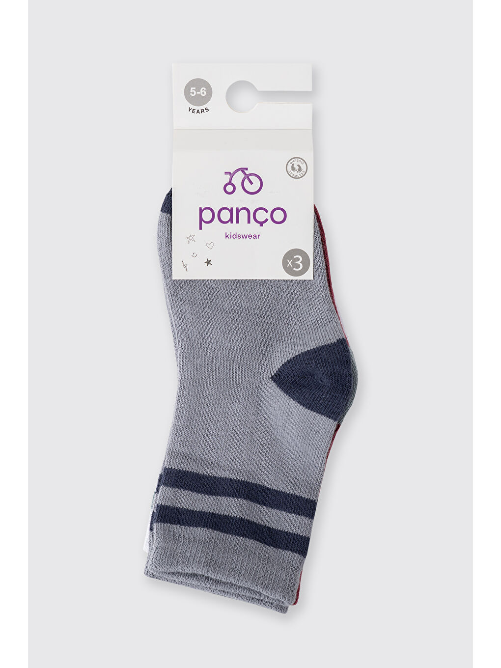 Karışık Erkek Çocuk 3'lü Soket Çorap-1