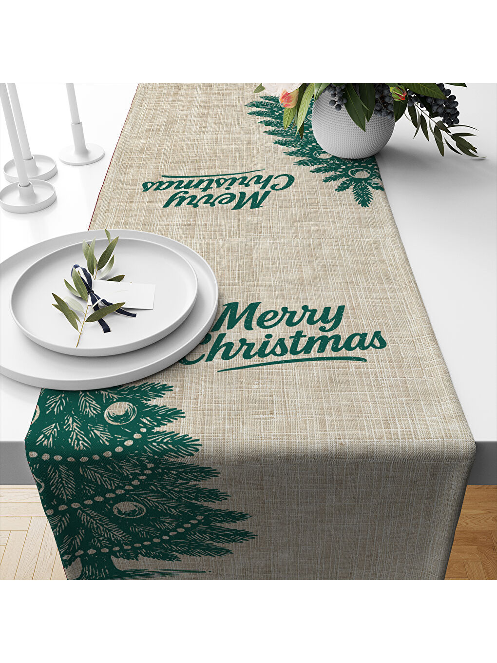 Karışık Yılbaşı Desenli Runner Modeli-1