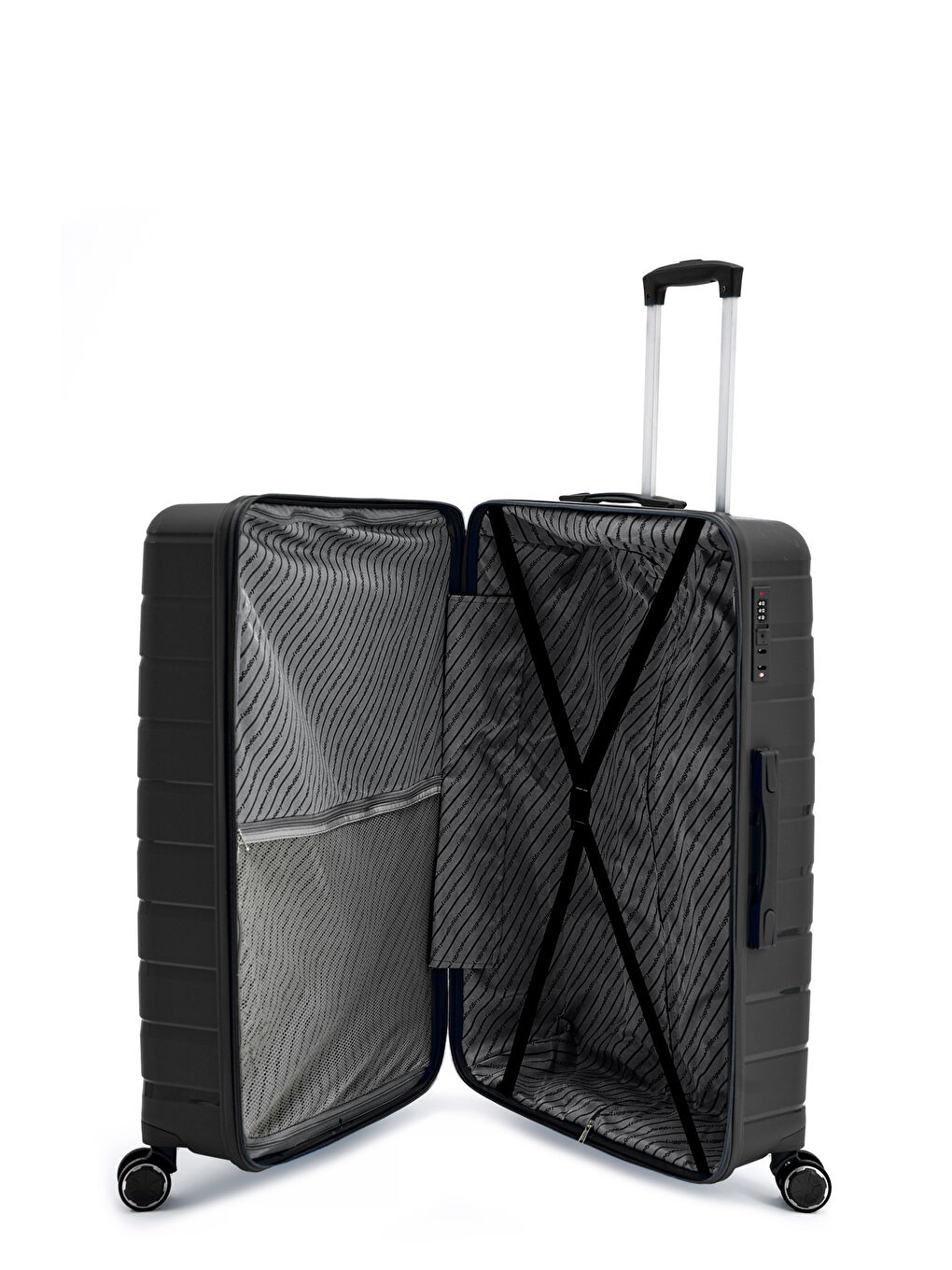 Siyah İthal Pp Titan Valiz Seti-7