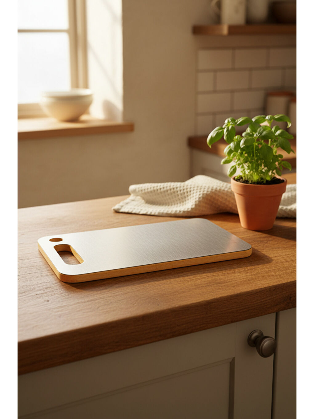 Kahverengi Stalura Çift Taraflı Kesme Tahtası Küçük-2