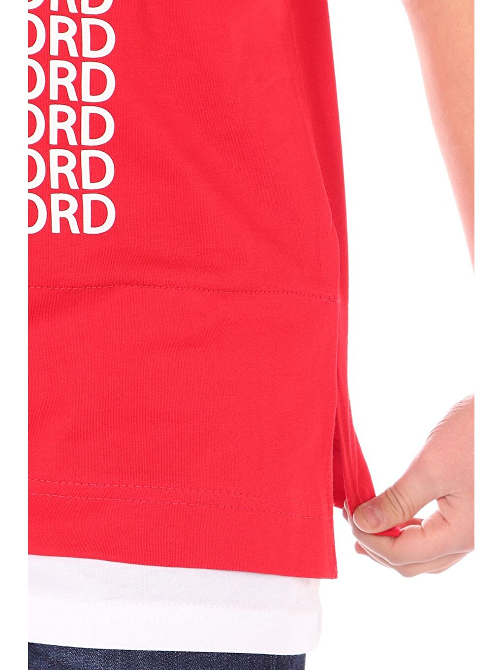 Kırmızı Erkek Çocuk Baskılı Tişört-1