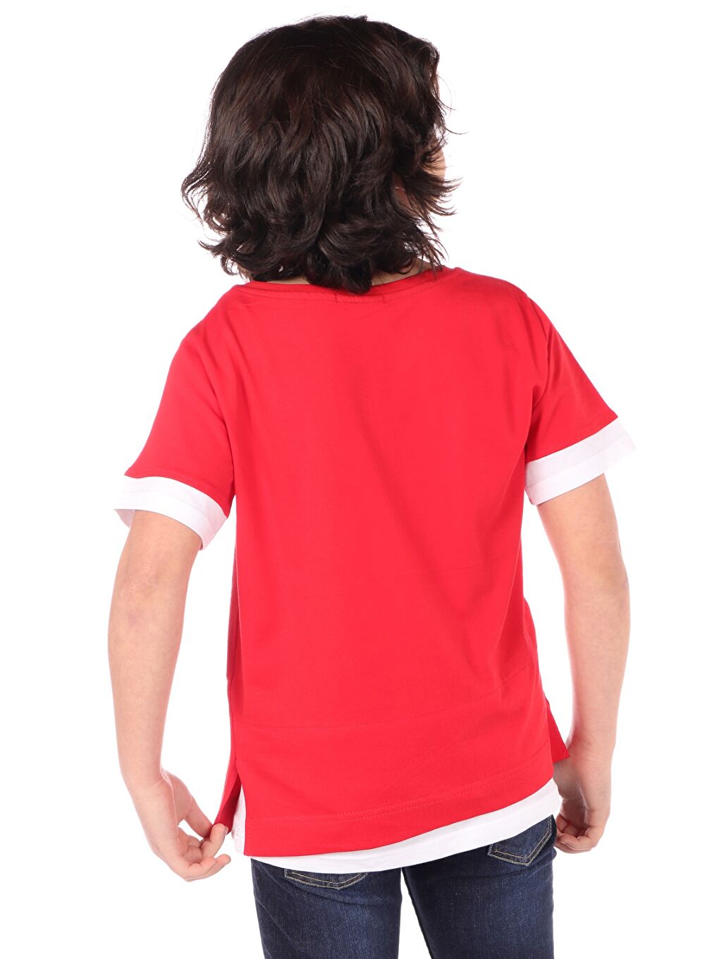 Kırmızı Erkek Çocuk Baskılı Tişört-2
