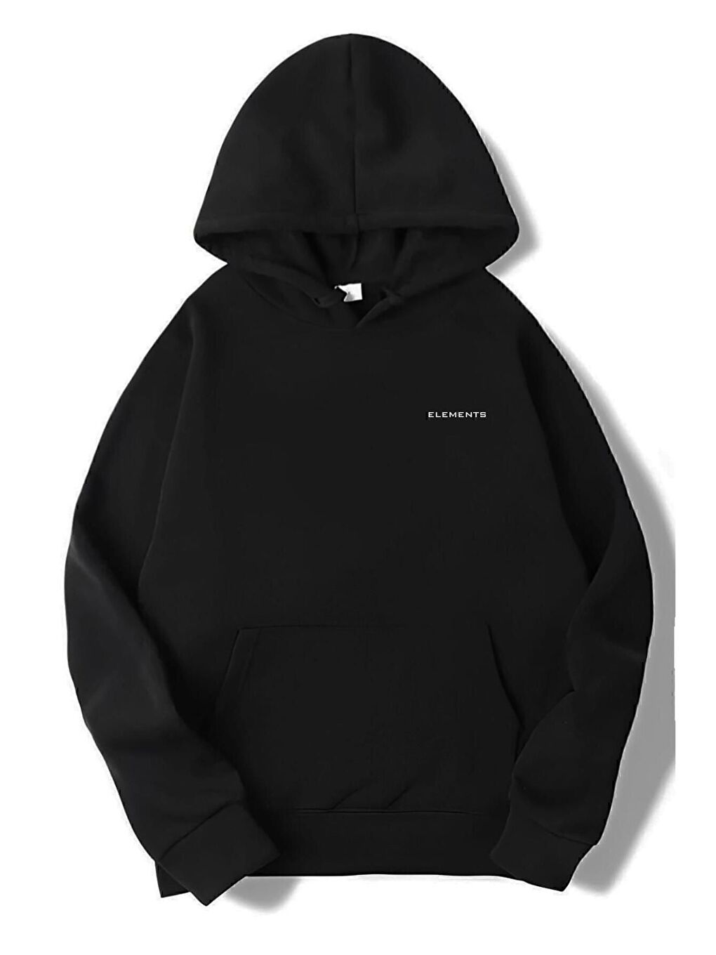 Bordo Unisex Siyah Oversize Delicacy Kapüşonlu Sweatshirt Hoodie-1