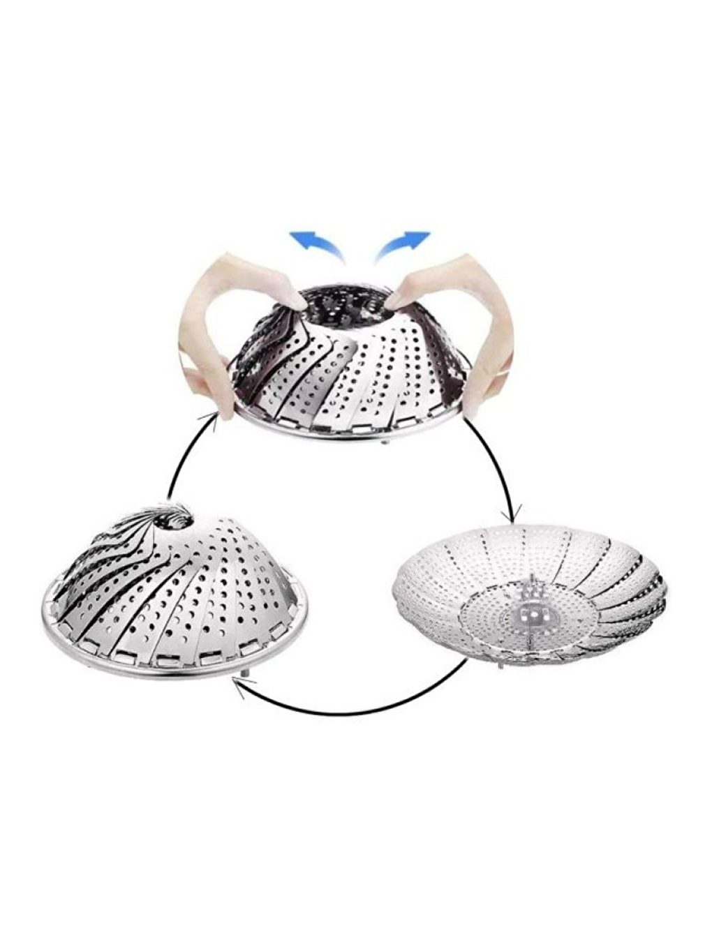 Renksiz Katlanabilir Buharda Sebze Pişirme Haşlama Aparatı Orta Boy Ve Cam Rende Elma Rendesi Bebek Rendesi-2