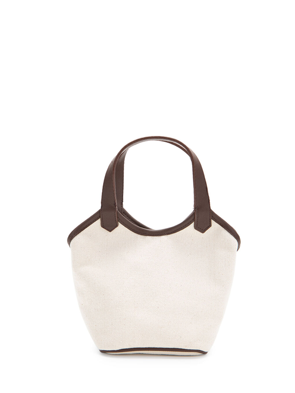 Keten Deri Detaylı Kadın Çapraz Kova Çanta Ryan Kahverengi