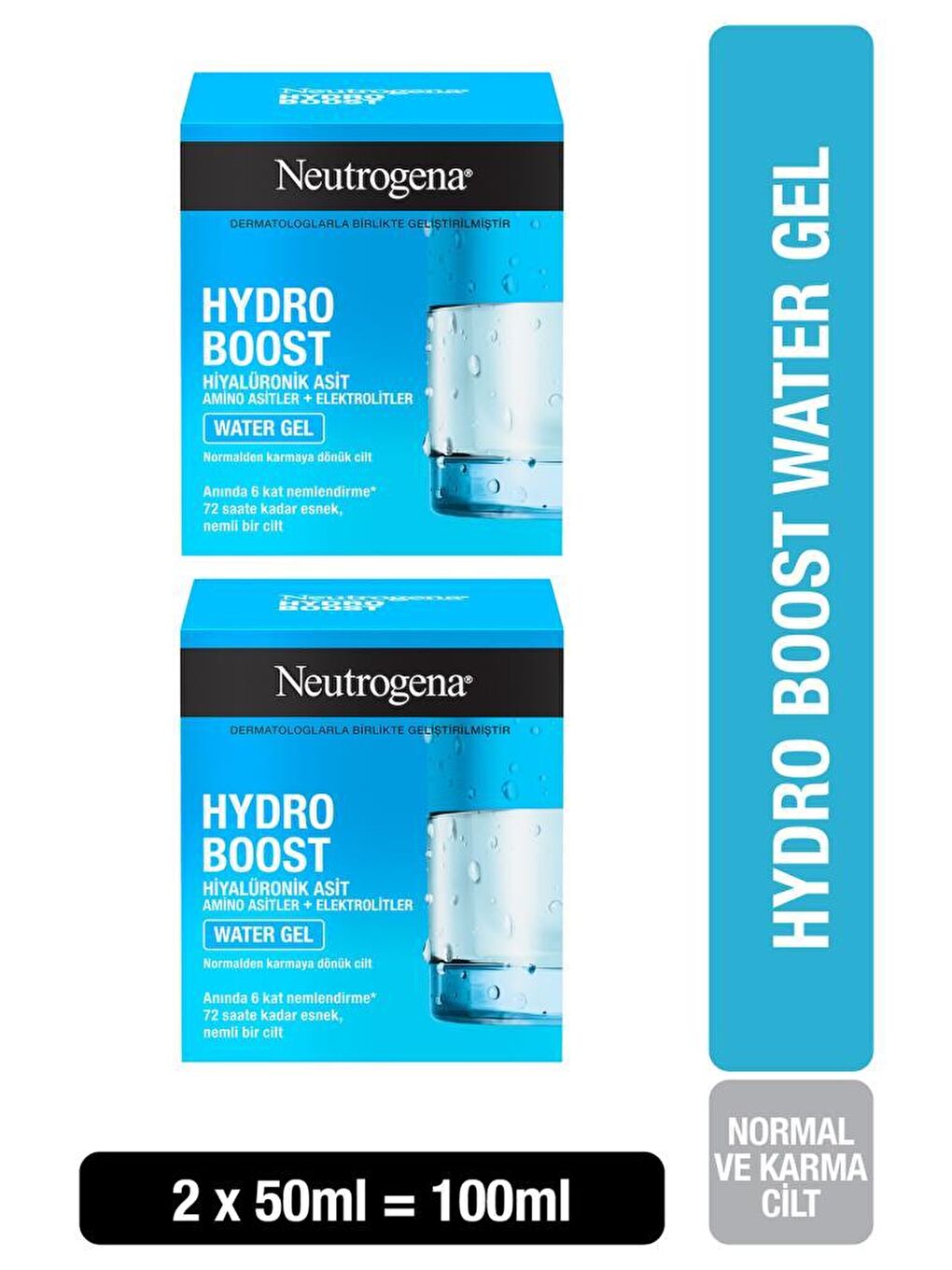 Neutrogena Renksiz Hydro Boost Water Gel Normal Ciltler İçin Nemlendirici 50 Ml x2 - 1