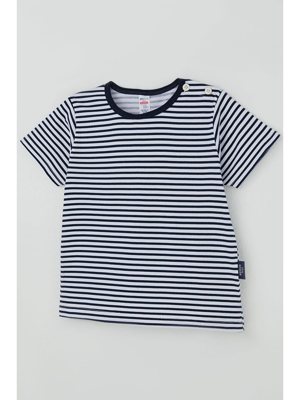 Erkek Çocuk Tişört Patlı Çizgili Beyaz (1-3 Yaş)-2
