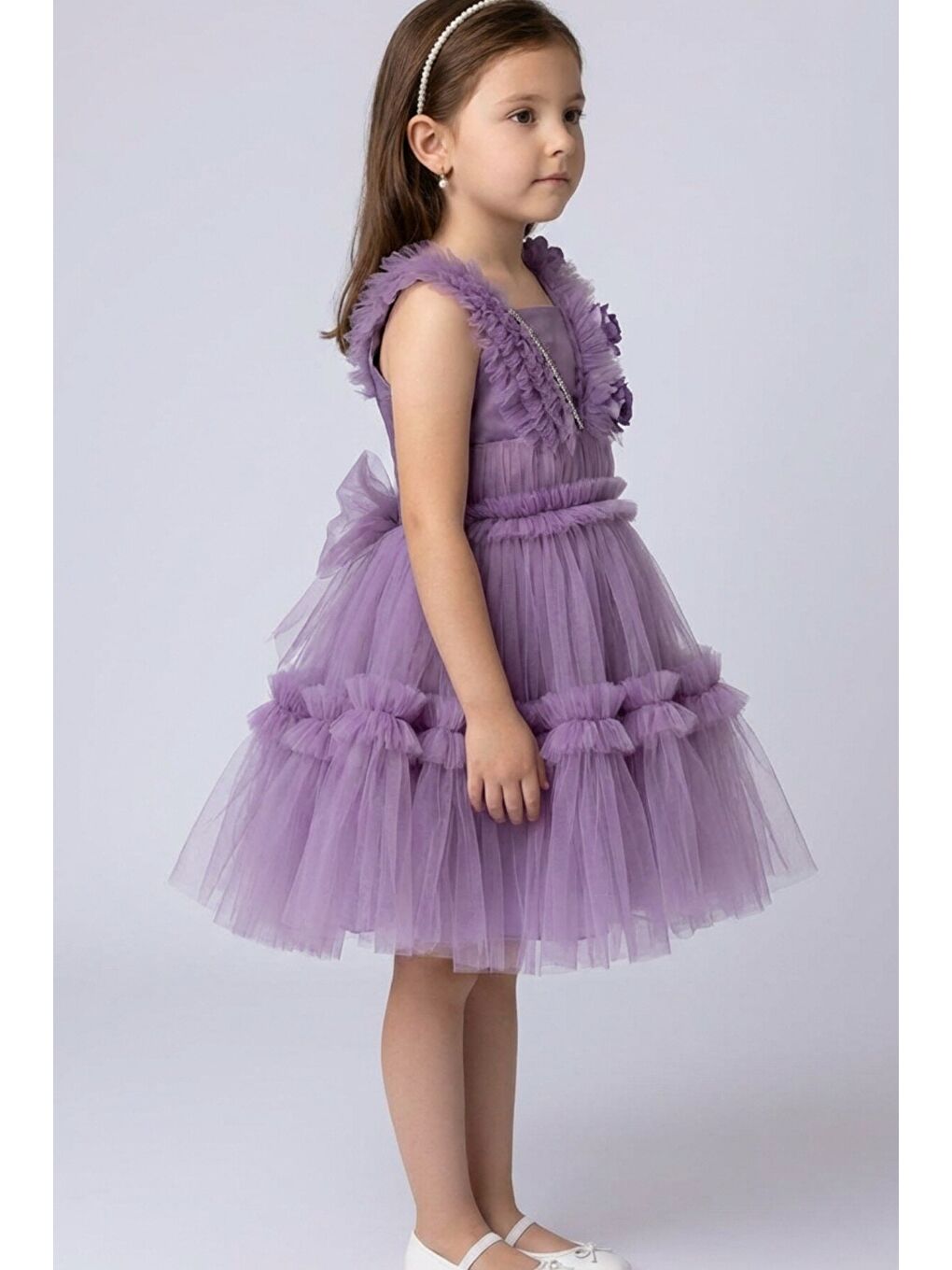 Mor Kız Çocuk Abiye-1