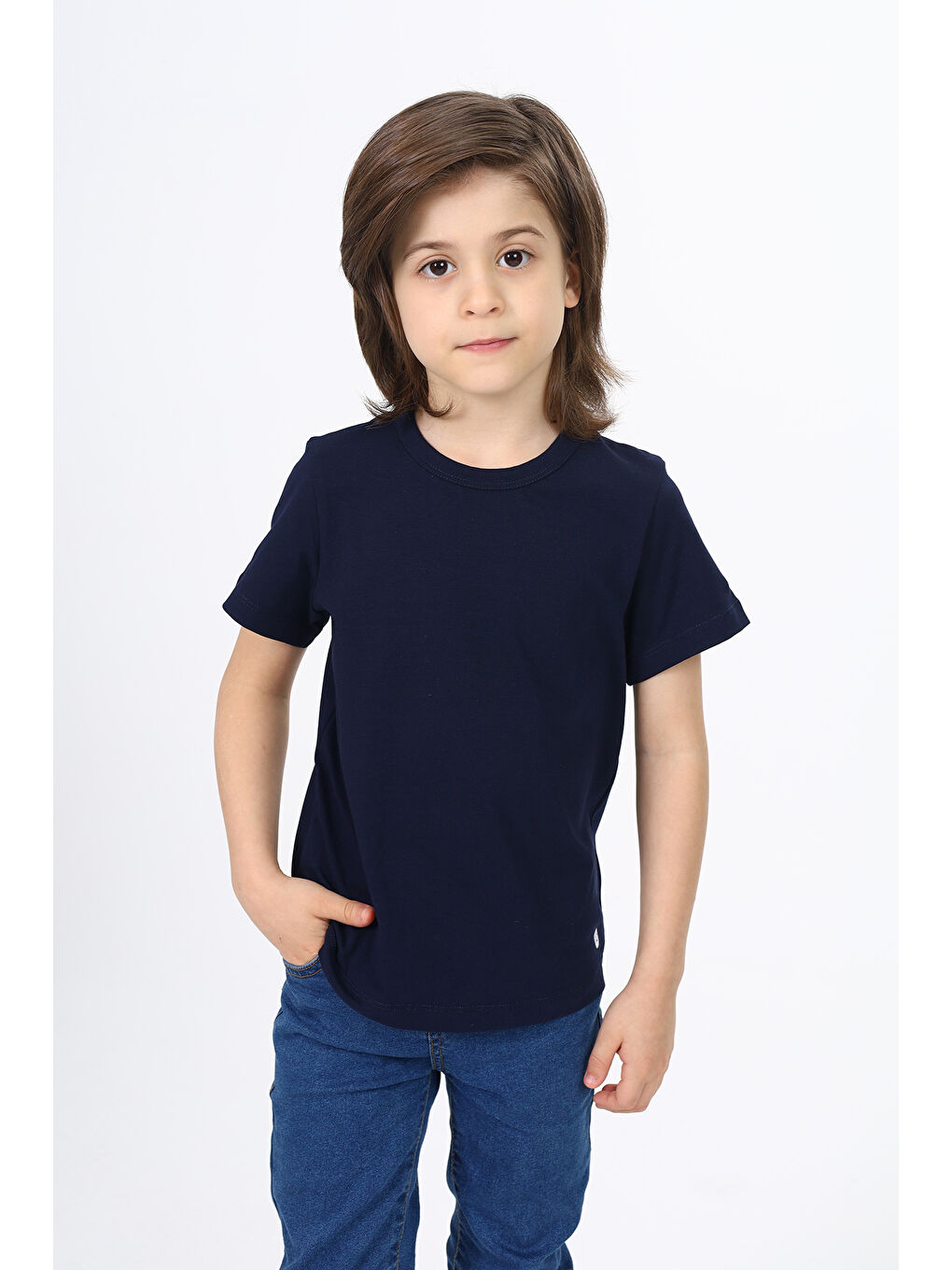 Lacivert Erkek Çocuk Baskılı Tişört