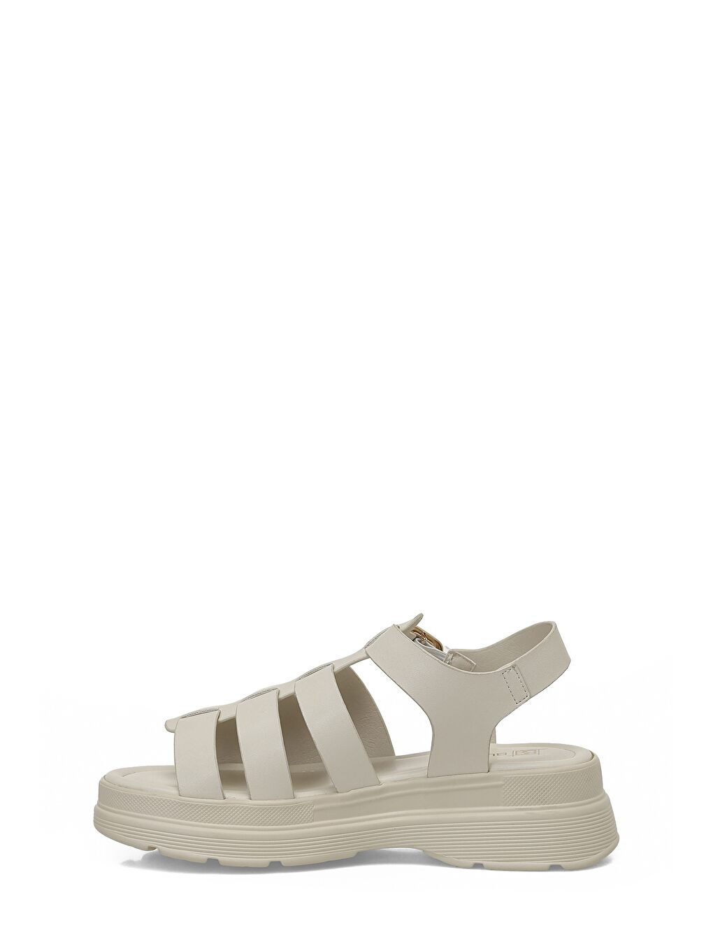 26S-3009 Bej Kadın Kalın Taban Sandalet-2