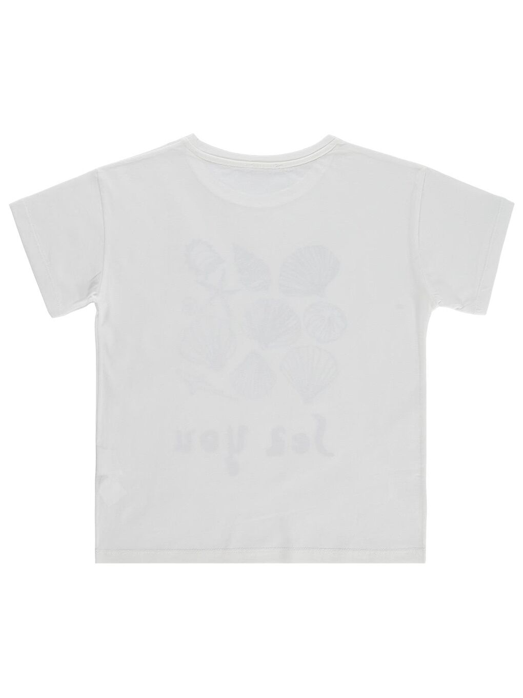 Girls See You Baskılı 10-13 Yaş Tişört - Kırık Beyaz-1