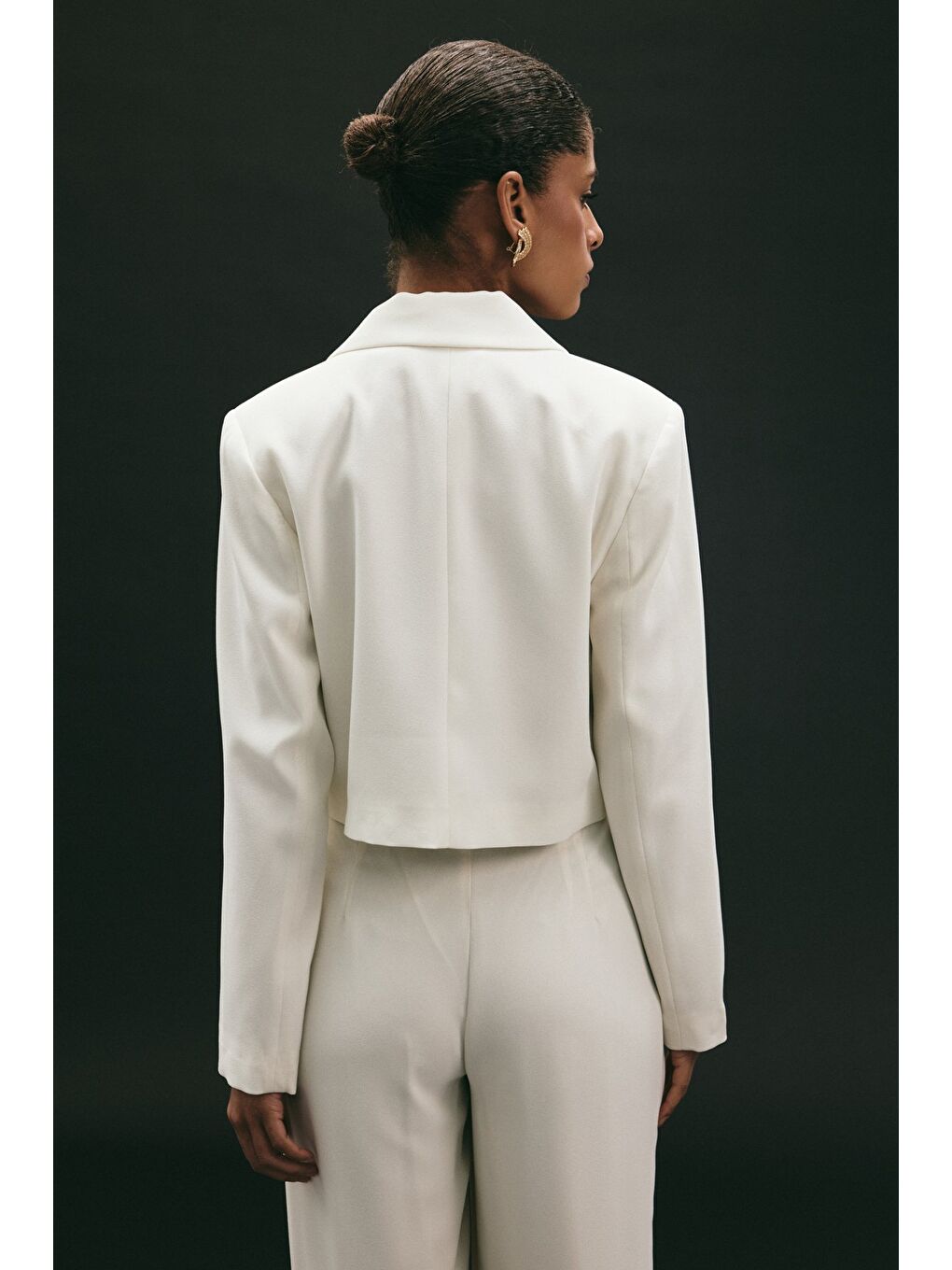 Luna Kısa Ceket - Ekru-7