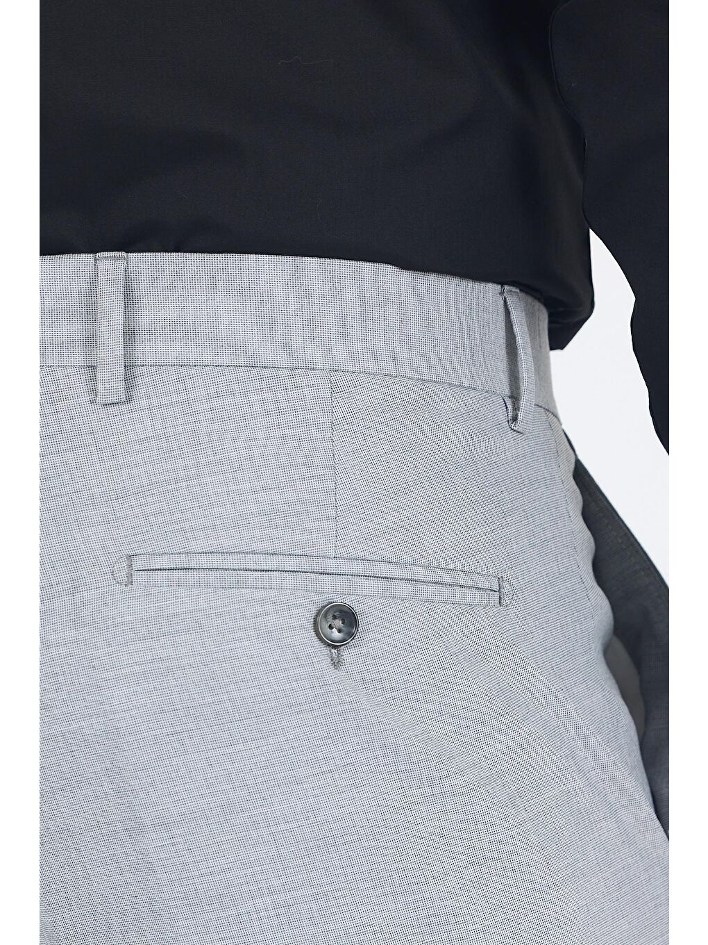 Gri Esnek Yandan Cepli Comfort Fit Classic Pantolon 1003250151-4