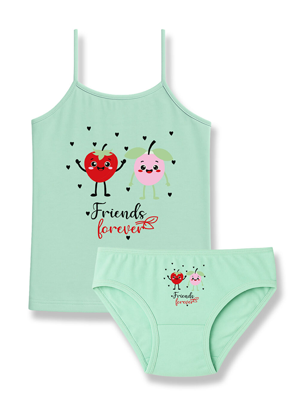 Karışık Kız Çocuk Pamuklu Baskılı Atlet ve Külot İç Çamaşır Takımı – 6’lı Paket-2