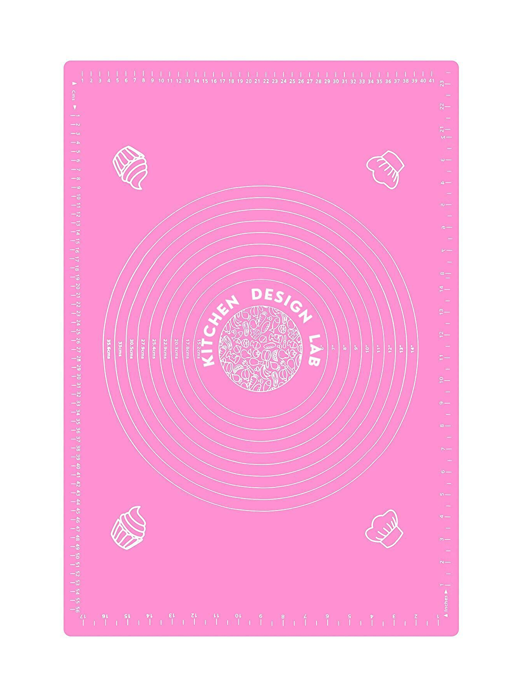 Pembe 1. Sınıf Kaliteli Silikon Hamur Açma Matı Büyük Boy Ölçülü Hamur Açma Matı 45 Cm X 65 Cm