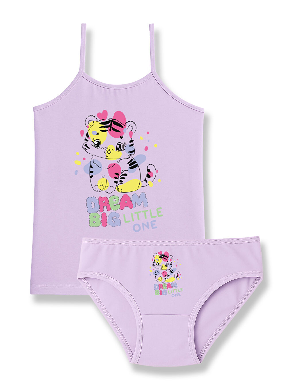 Karışık Kız Çocuk Pamuklu Baskılı Atlet ve Külot İç Çamaşır Takımı – 6’lı Paket-2