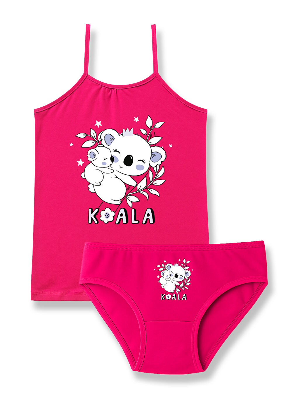 Karışık Kız Çocuk Pamuklu Baskılı Atlet ve Külot İç Çamaşır Takımı – 6’lı Paket-3