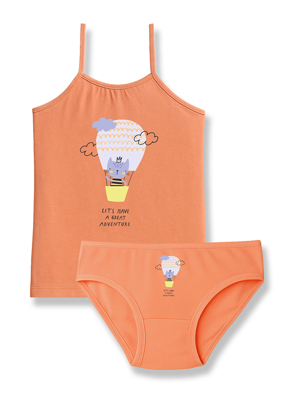 Karışık Kız Çocuk Pamuklu Baskılı Atlet ve Külot İç Çamaşır Takımı – 6’lı Paket-4