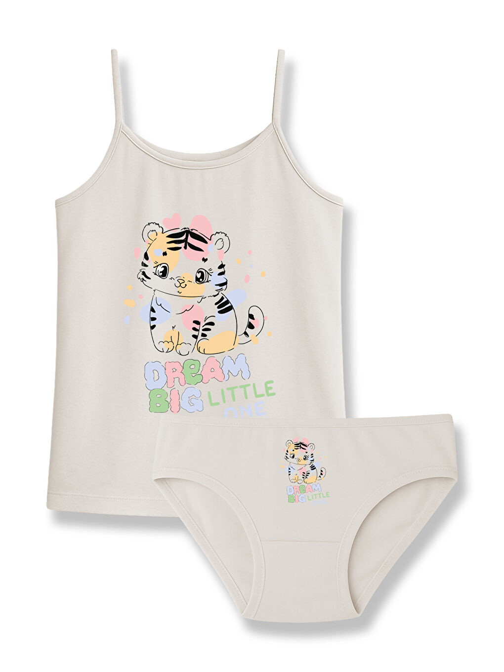 Karışık Kız Çocuk Pamuklu Baskılı Atlet ve Külot İç Çamaşır Takımı – 6’lı Paket-5