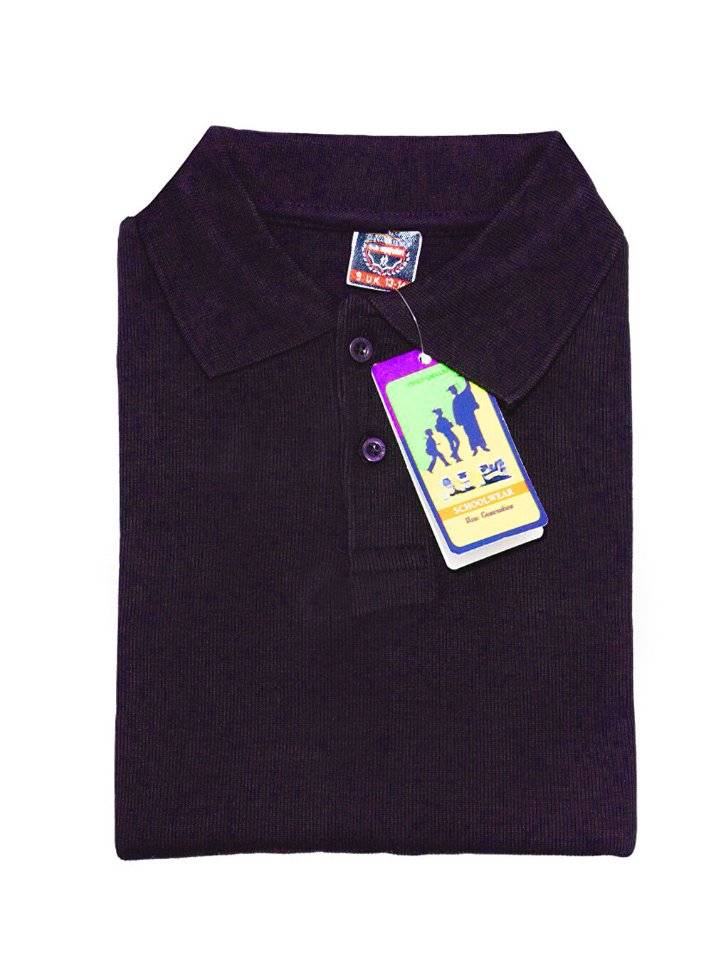 Lacivert Kız Çocuk Okul Tarz %100 Pamuk T-Shirt -5-17 Yaş AG005-2