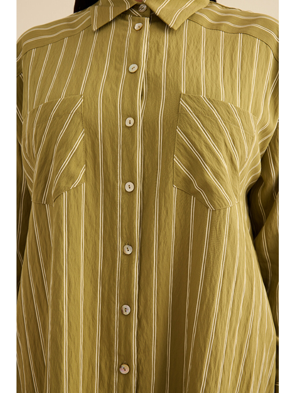 Yeşil Çizgili Viscon Tunik-4