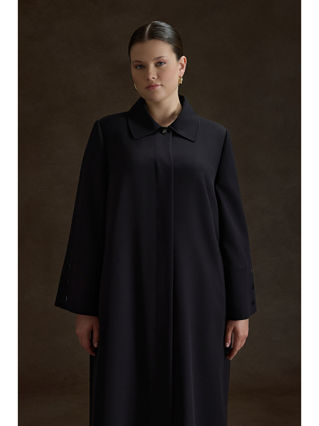 Siyah Dokuma Pardösü-1