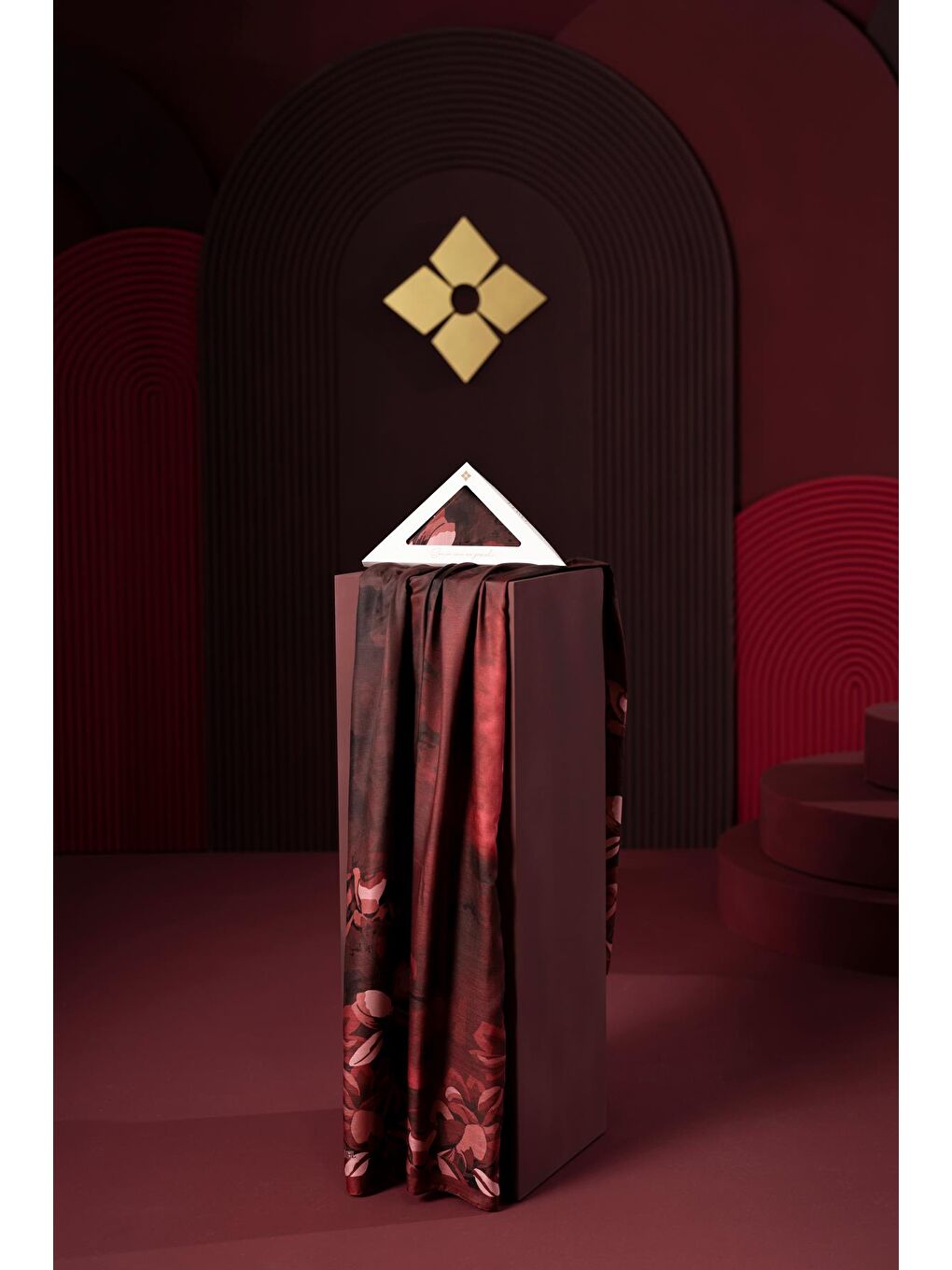 Bordo Kadın Imerion Soft Şal