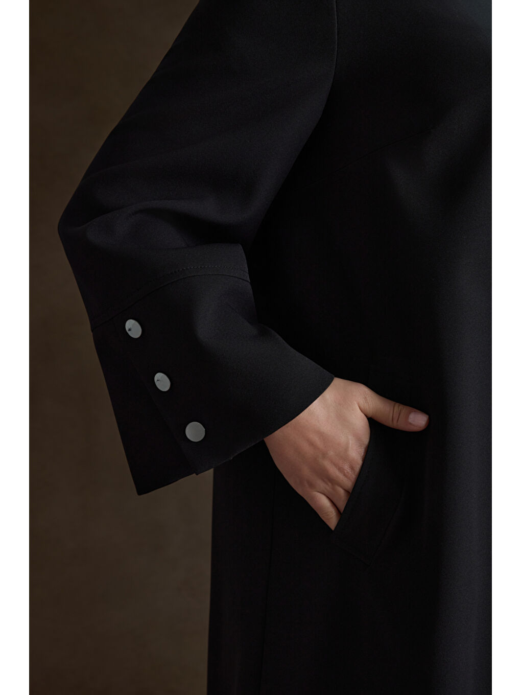 Siyah Dokuma Pardösü-3