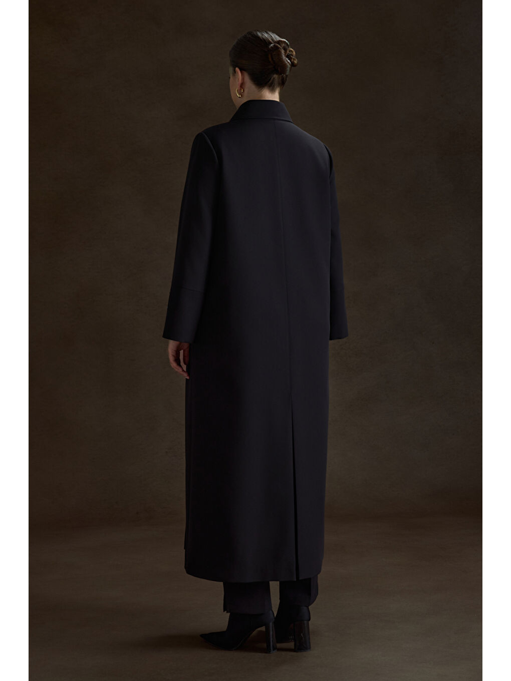 Siyah Dokuma Pardösü-5