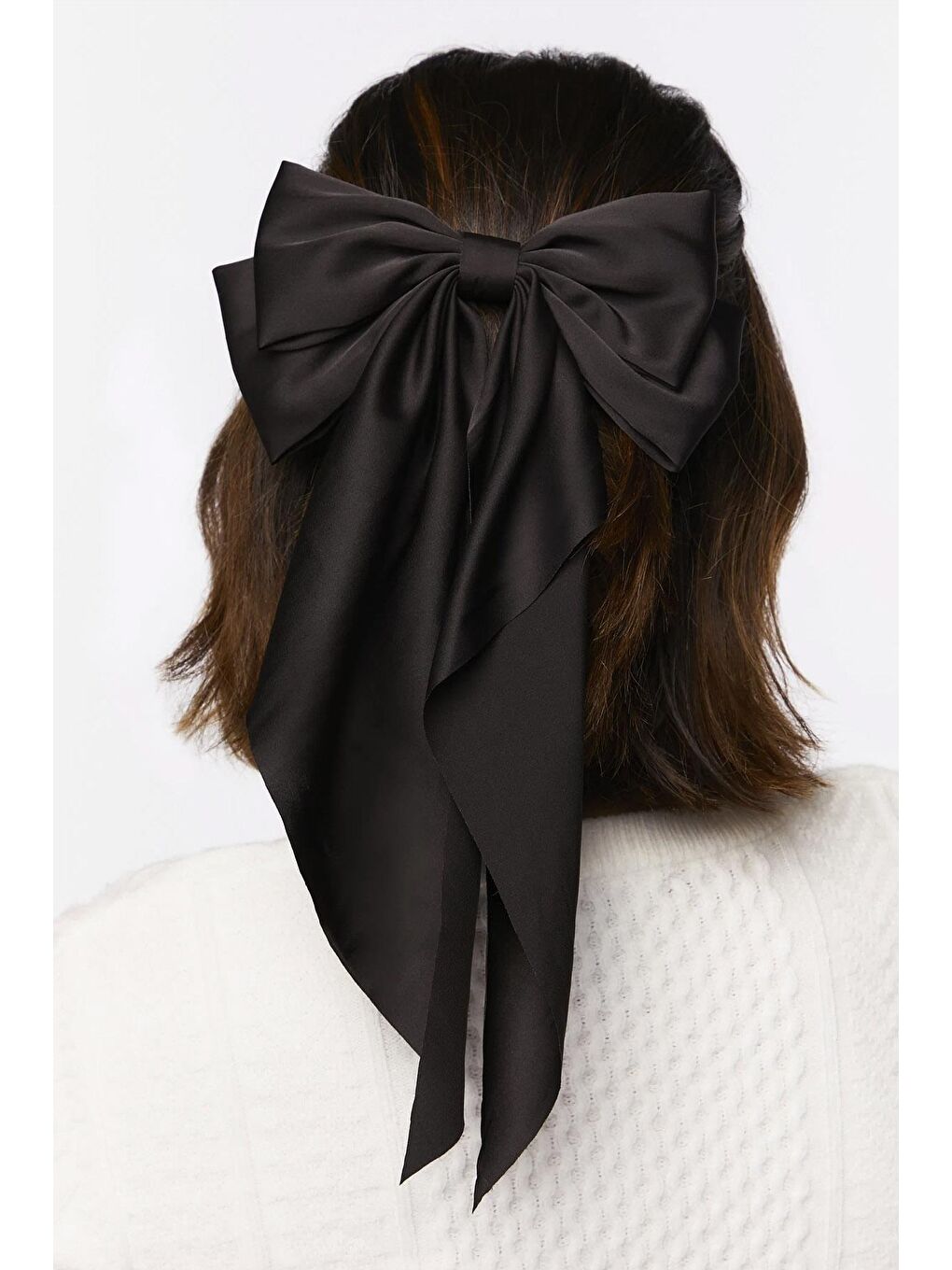 Siyah Uzun Fularlı Fiyonk Otomatik Fiyonk Toka-2