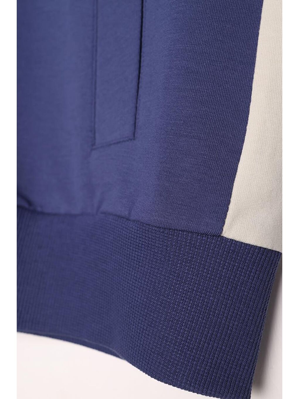 İndigo-Defne-Pamuklu Garnili Etekli Takım-6