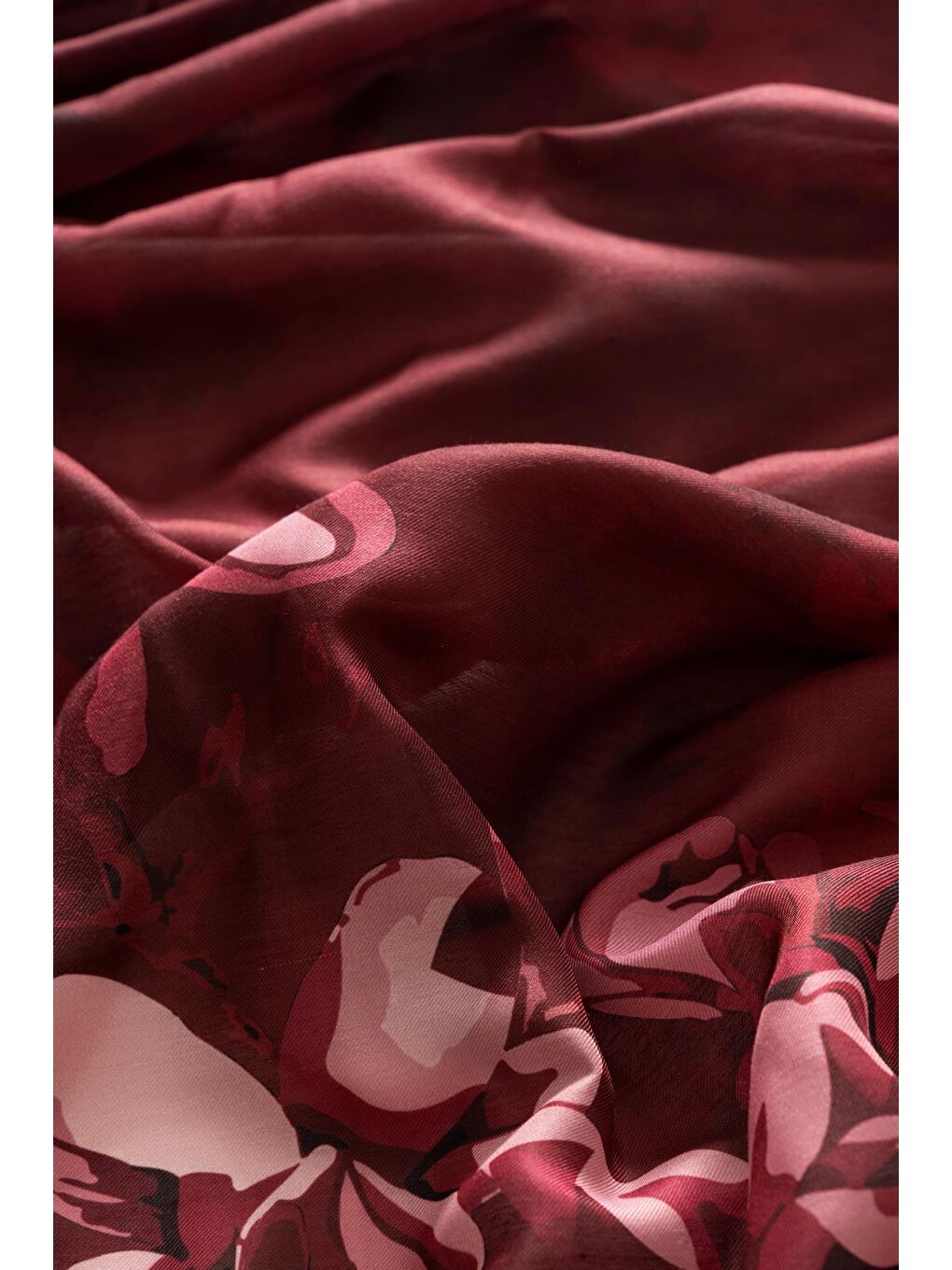Bordo Kadın Imerion Soft Şal-3