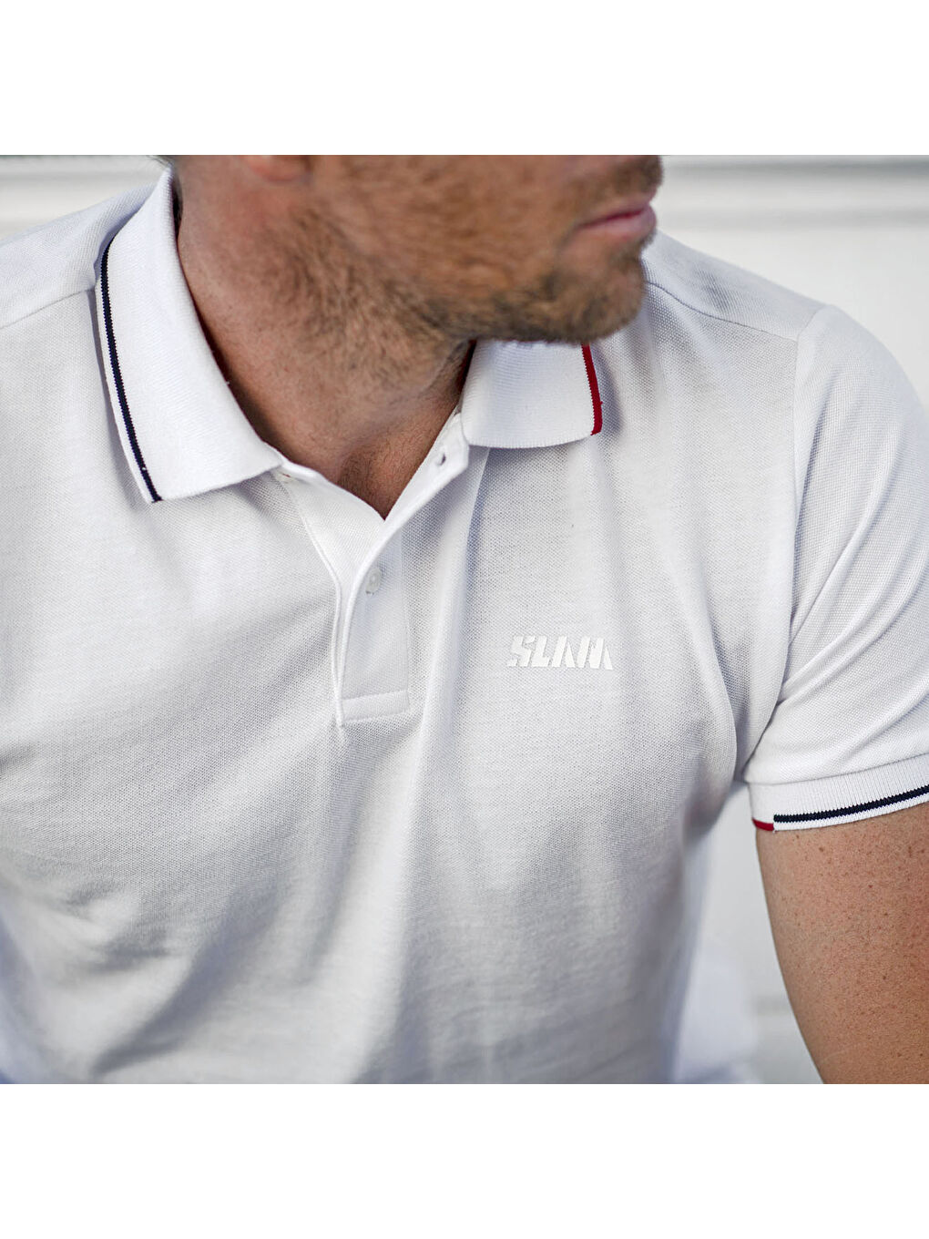 Deck Lgt Pique Polo Erkek Beyaz Polo Tişört-2