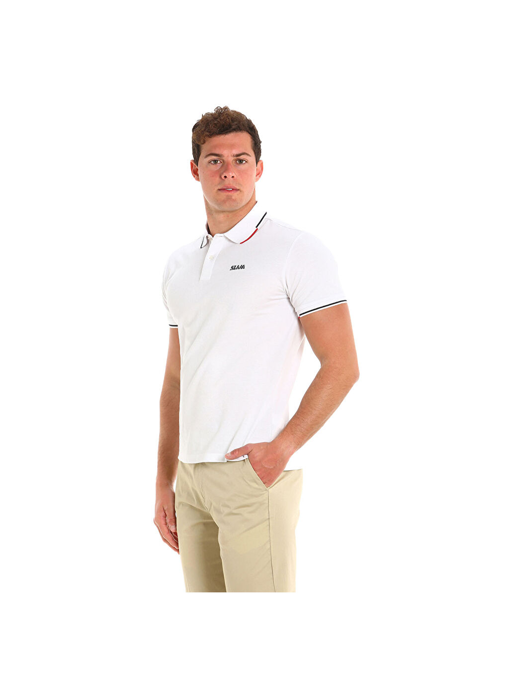 Deck Lgt Pique Polo Erkek Beyaz Polo Tişört-4