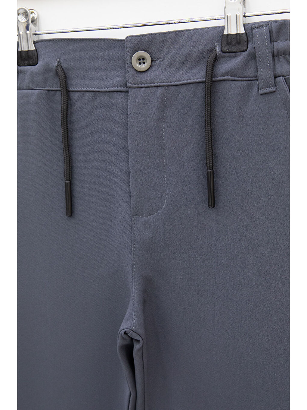 Gri Erkek Çocuk Duble Paça Füme Kumaş Pantolon 21143-1