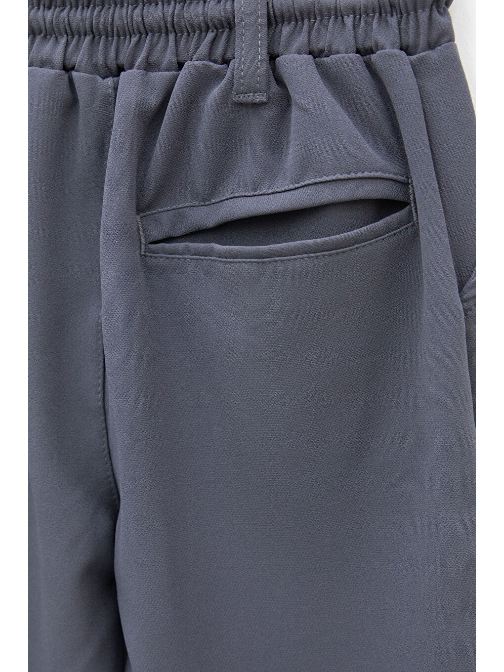 Gri Erkek Çocuk Duble Paça Füme Kumaş Pantolon 21143-2