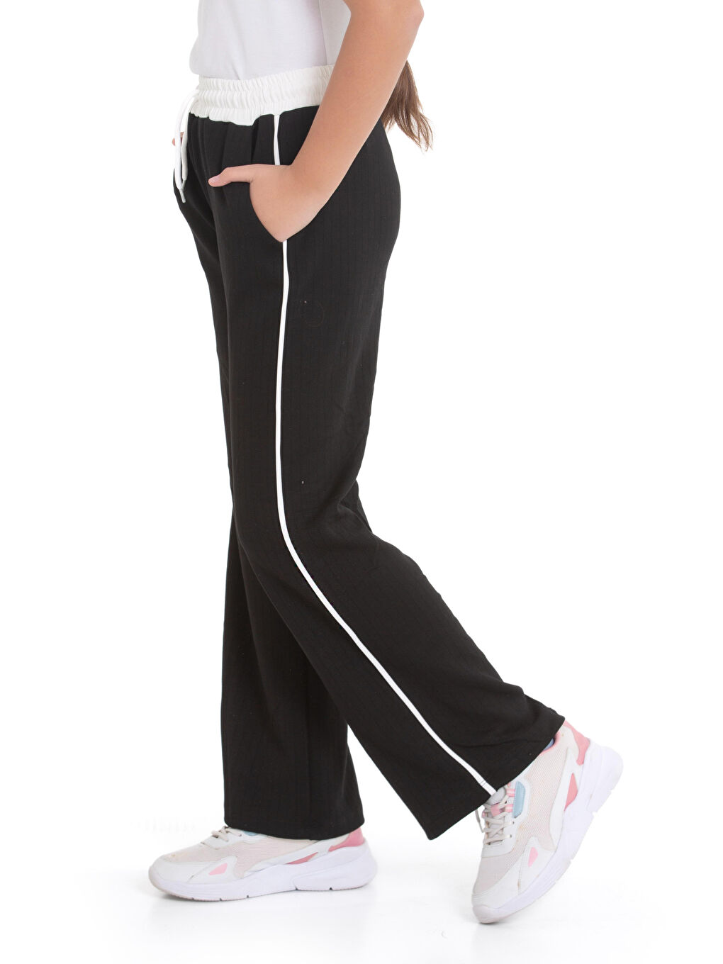 Siyah Kız Çocuk Oysho Kumaş Eşofman Alt 7-14 Yaş 12343-1