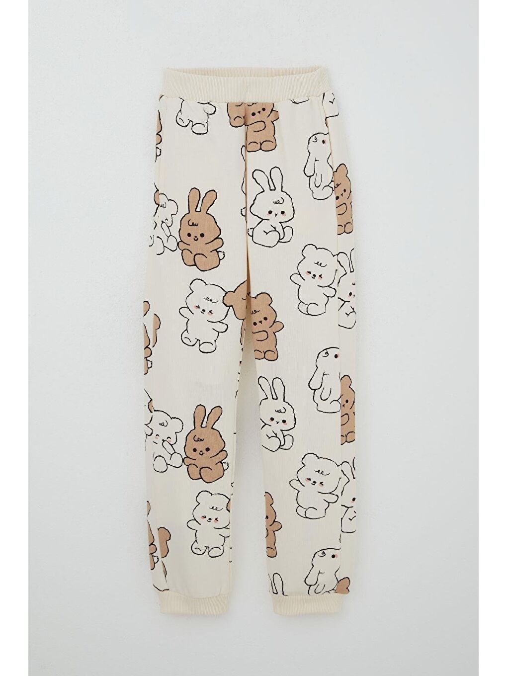 Ekru Kız Çocuk Eşofman Takımı Sevimli Dostlar Krem (4-8 Yaş)-6