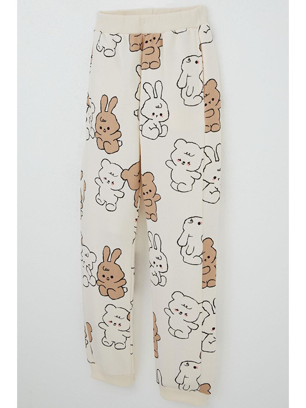 Ekru Kız Çocuk Eşofman Takımı Sevimli Dostlar Krem (4-8 Yaş)-10