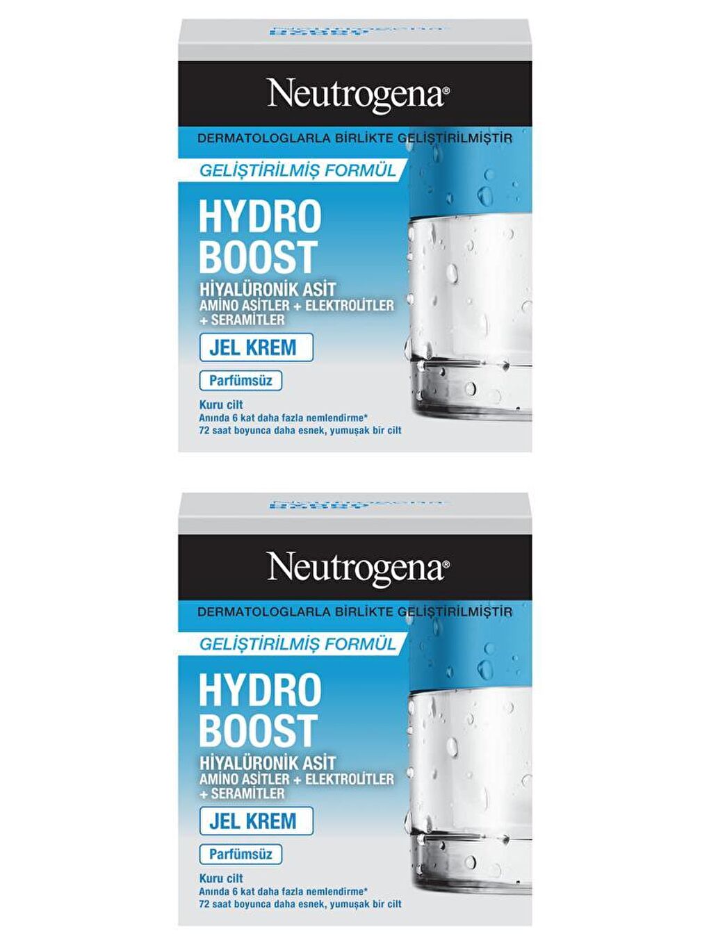 Neutrogena Renksiz Hydro Boost Gel Cream Nemlendirici Kuru Ciltler 50mlx2