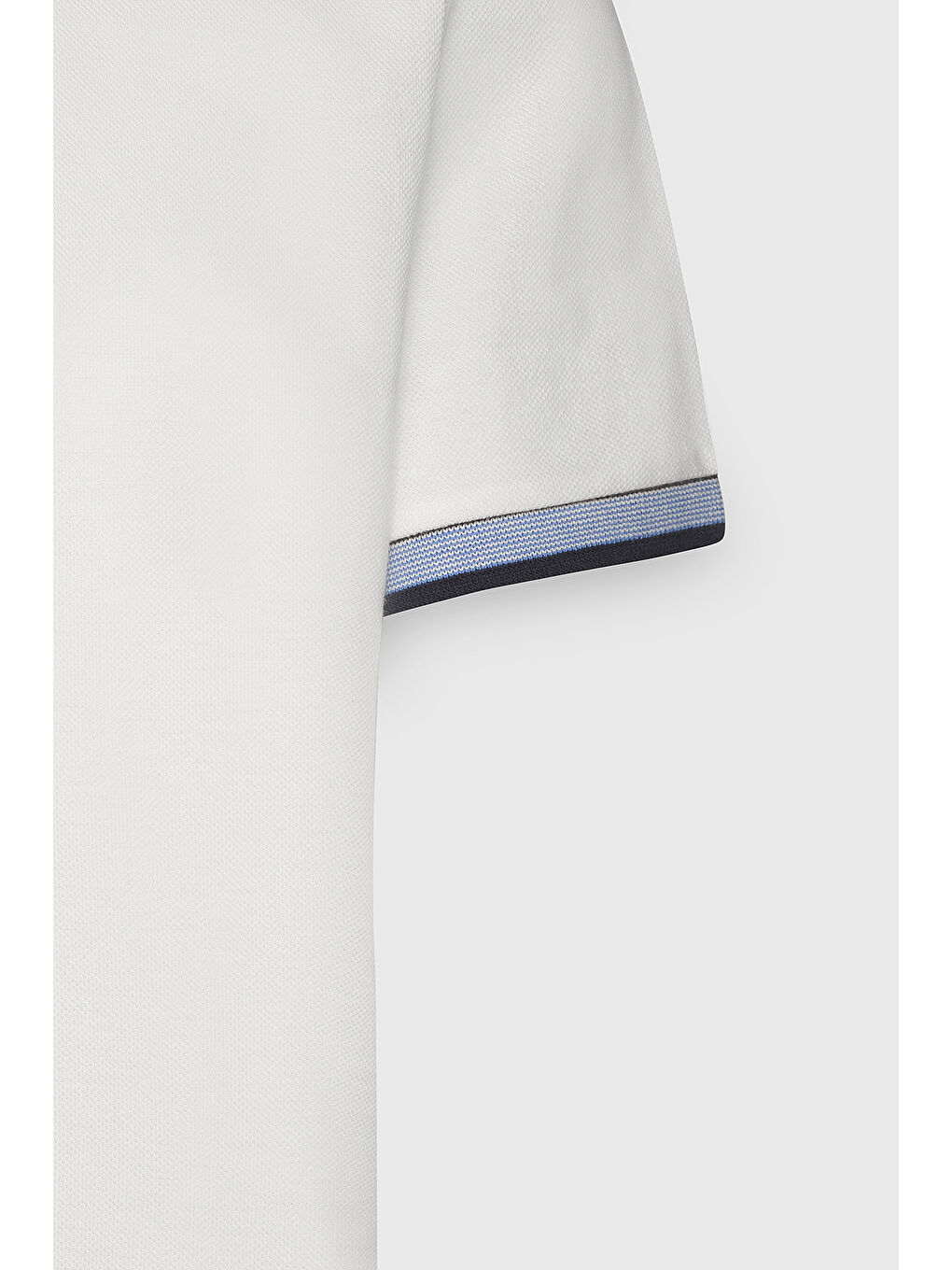 Erkek Beyaz Slim Fit Dar Kesim %100 Pamuk Polo Yaka Tişört-7
