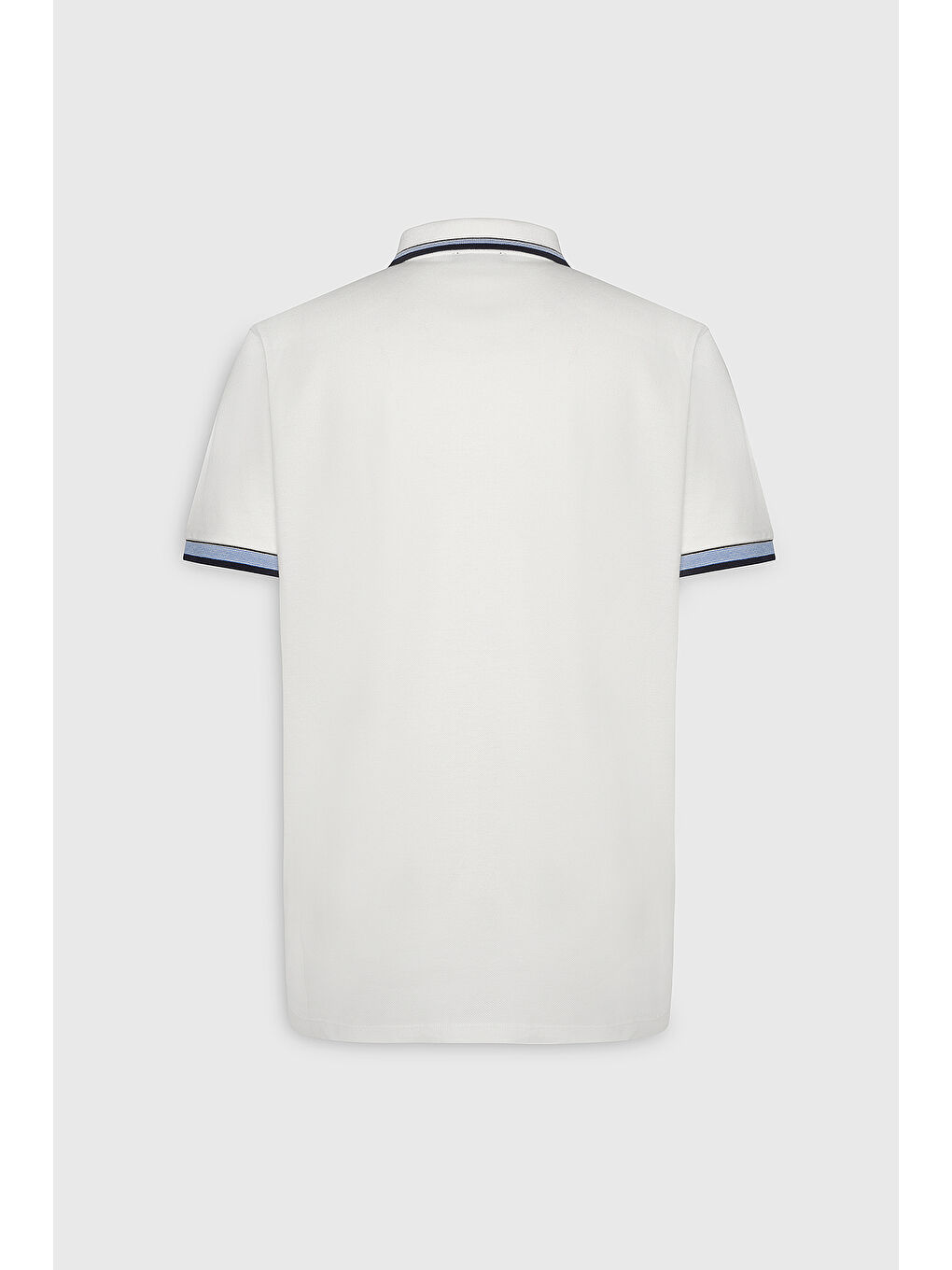Erkek Beyaz Slim Fit Dar Kesim %100 Pamuk Polo Yaka Tişört-8