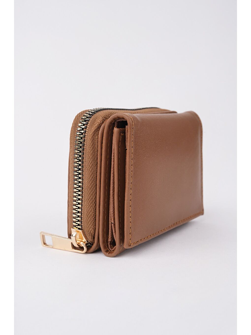 Kahverengi LİTTLE Bozuk & Kağıt Para Bölmeli Fermuarlı Kartlık Kadın Cüzdan
