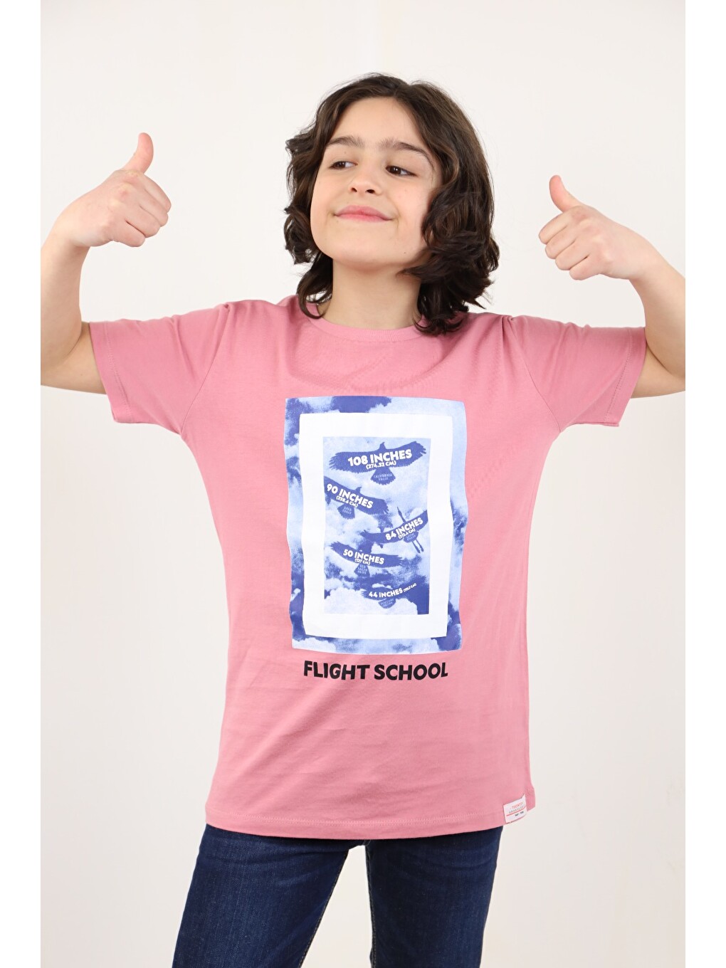 Pembe Erkek Çocuk Baskılı Tişört
