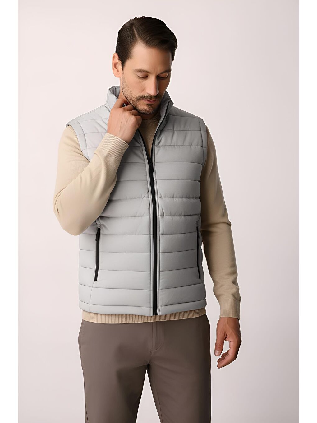 Bej Erkek Taş Pmp Şişme Yelek-2