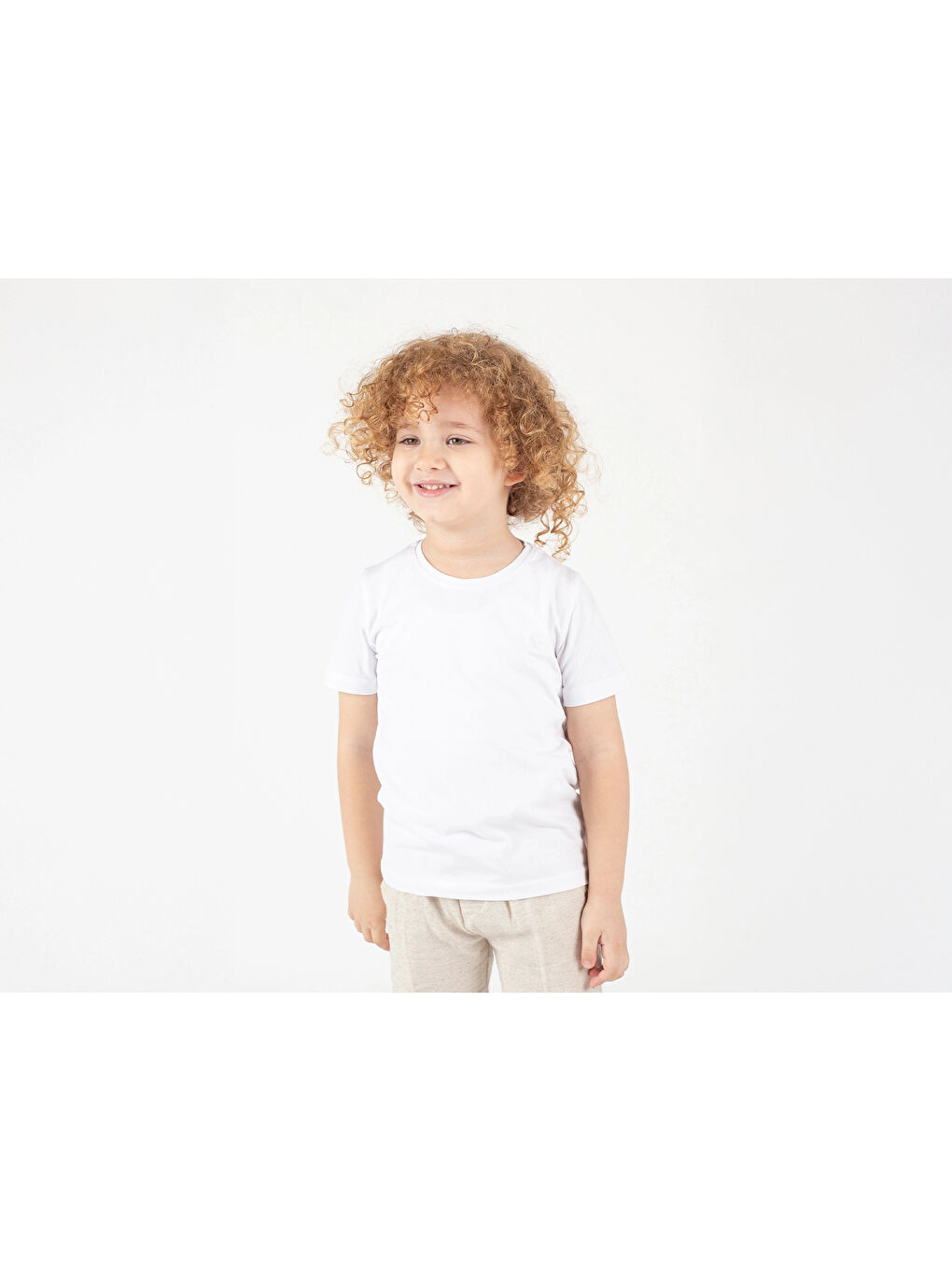 Ekru Keten Ceketli ve Pantolonlu Basic Tişörtlü Takım Elbise 2855-1