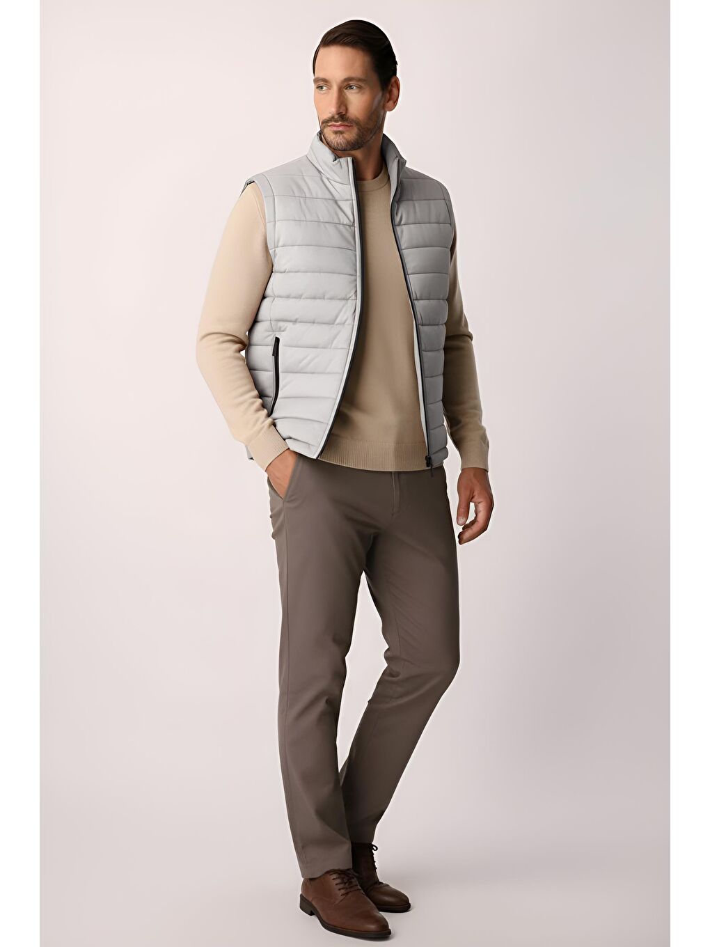 Bej Erkek Taş Pmp Şişme Yelek-3